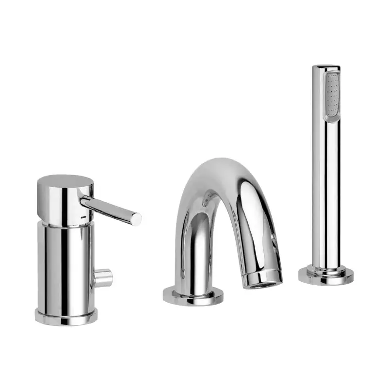 Wannenmischer mit ausziehbarer Dusche Paffoni LIGHT LIG047CR Miglior Prezzo