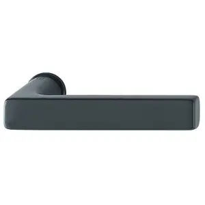 Maniglia HOPPE modello DALLAS per porta interna spessore 35-55 su rosetta mini in alluminio nero opaco Ultima Occasione