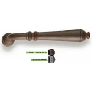 Maniglia impugnatura BRIONNE modello 44095 per porta interna in ferro vecchio protetto Popolare