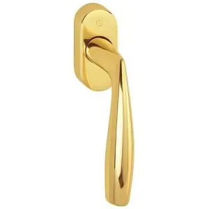 Martellina dk HOPPE modello VITORIA per serramento con rosetta con quadro variabile in ottone lucido Nuovo Arrivo