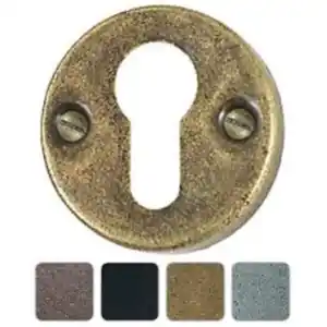 Bocchetta UTENSIL LEGNO modello FB735 per porta interna con foro yale in ferro nero italiano Offerta Limitata