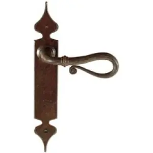 Più Venduto Maniglia UTENSIL LEGNO modello FM015 per porta interna su placca con foro yale in ferro ruggine