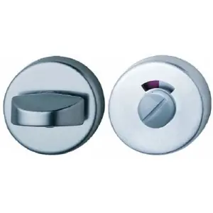 Spedizione Espresso Bocchette HOPPE modello 42KS diametro 52 per porta interna con nottolino wc con indicatore libero/occupato in alluminio titanio