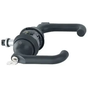 Maniglia Hcs HOPPE modello PARIS per porta interna complanare in resina nero intenso Sconto
