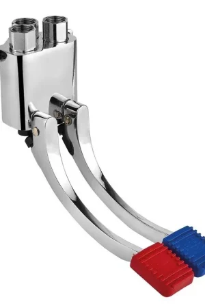 Zweipedalmischer mit Wandmontage und Gehäuse aus Messingguss Idral 02068 A Buon Prezzo