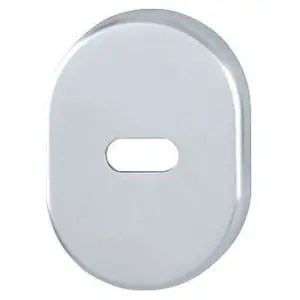 Offerta Del Giorno Bocchetta HOPPE modello M830S sicurezza ovale per portoncino con foro doppia mappa in ottone cromo satinato