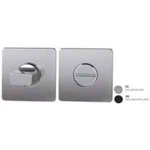 Nottolino wc REGUITTI modello 503NO con rosetta Q56 per porta interna in acciaio inox satinato Offerta Del Giorno