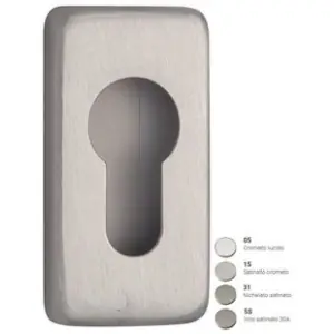 Offerta Lampo Bocchette REGUITTI modello Q09 rettangolare per porta interna con foro yale in acciaio inox satinato