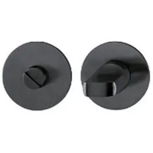 Bocchette HOPPE modello E849NS tonda piatta per porta interna con nottolino wc in acciaio nero opaco Nuova Collezione