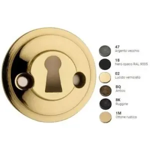 Sconto Bocchette REGUITTI modello 202 bordo per porta interna con foro normale in ottone antico