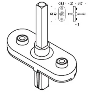 Must-Have Gioco per martellina dk COLOMBO per serramento 7x35 in ferro zincato