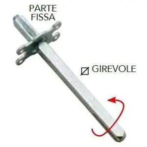 Ferro REGUITTI blocca pomolo M8 8x110 fisso/girevole modello F11QB per portoncino in ferro zincato nikelato A Buon Prezzo