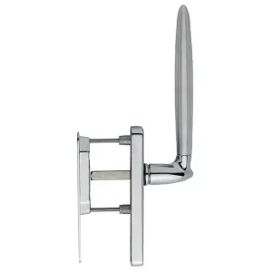 Maniglione alzante scorrevole singolo HOPPE modello ATHINAI per serramento su placca e maniglia incasso in ottone cromo lucido e acciaio inox satinato Occasione Imperdibile