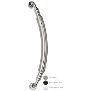 Maniglione FIMET modello MEXICO spostato per serramento in accaio inox satinato/lucido A Buon Prezzo