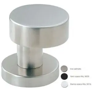 Occasione Pomolo fisso FIMET modello 327GK per portoncino su rosetta in acciaio inox nero satinato