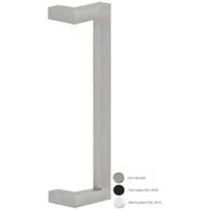 Maniglione FIMET modello NEVADA Q diritto spostato per serramento in accaio inox satinato Promozione Esclusiva