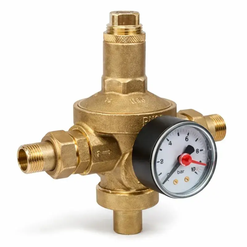 Vendita Finale Schrägsitzdruckminderer mit Manometer Giacomini PN25 R153M