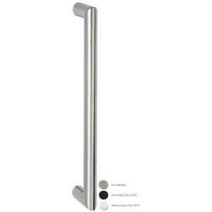 Maniglione FIMET modello GEORGIA diritto per serramento in accaio inox satinato Nuova Collezione