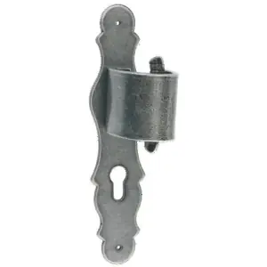 Maniglione DIDIEFFE modello GUBBIO spostato con placca con foro yale per serramento in ferro grafite Quantità Limitata