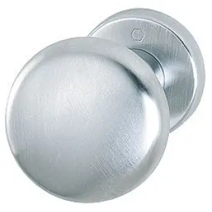 Vendita Finale Pomolo fisso HOPPE modello M63/42K per portoncino su rosetta in ottone cromo satinato
