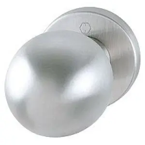 Pomolo fisso HOPPE modello E50/42k per portoncino su rosetta in acciaio inox satinato Economico