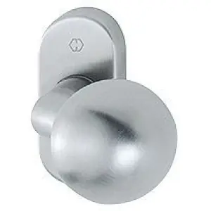 Pomolo fisso HOPPE modello E50G/55 per portoncino su rosetta in acciaio inox satinato A Buon Prezzo