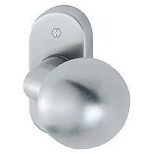 Pomolo girevole HOPPE modello E50G/55 per portoncino su rosetta in acciaio inox satinato Compra Oggi Stesso
