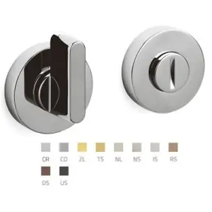Vendita Finale Chiavistello OLIVARI modello LINK ADA per porta interna con nottolino wc in ottone supeantracite satinato