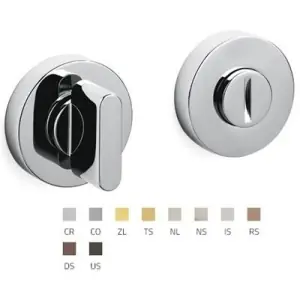 Popolare Chiavistello OLIVARI modello LINK per porta interna con nottolino wc in ottone superrame satinato