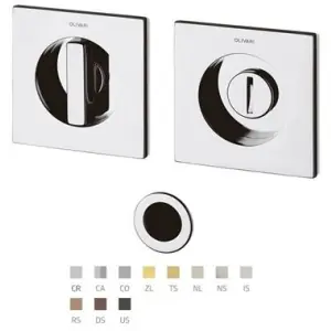 Novità Maniglia incasso OLIVARI modello GIOTTO Q D127 per serramento con nottolino wc e ditale trascinamento in ottone cromato