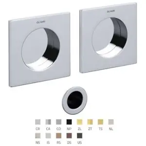 Pagamento Sicuro Maniglia incasso OLIVARI modello GIOTTO Q D129 per serramento con foro cieco e ditale trascinamento in ottone superantracite satinato