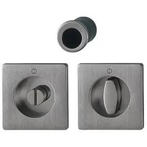 Spazio Kit 2 HOPPE modello M443 quadrato per serramento con nottolino wc e ditale trascinamento in ottone antracite satinato Promo Stagionale