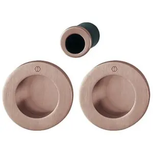 Spazio Kit 5 HOPPE modello M471 rotondo diametro 68 per serramento con foro cieco e ditale trascinamento in ottone rame satinato Bestseller