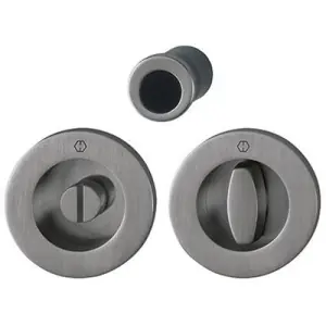 Scelto Dai Clienti Spazio Kit 2 HOPPE modello M471 rotondo diametro 68 per serramento con nottolino wc e ditale trascinamento in ottone antracite satinato