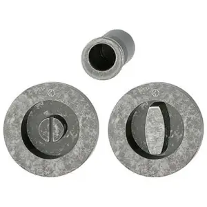Vendita Finale Spazio Kit 2 HOPPE modello M471 rotondo diametro 68 per serramento con nottolino wc e ditale trascinamento in ottone argento antiqua