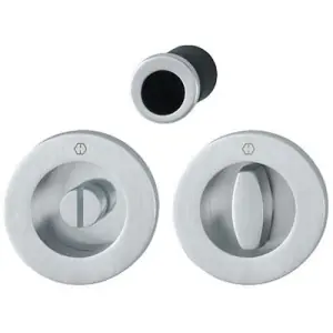 Occasione Imperdibile Spazio Kit 2 HOPPE modello M471 rotondo diametro 68 per serramento con nottolino wc e ditale trascinamento in ottone cromo satinato