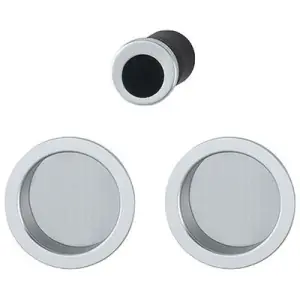 Spazio Kit 5 HOPPE modello 4920 rotondo diametro 59 per serramento con foro cieco e ditale trascinamento in alluminio satinato Offerta Del Giorno