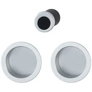 Spazio Kit 5 HOPPE modello 4920 rotondo diametro 59 per serramento con foro cieco e ditale trascinamento in alluminio argento Vendita Finale