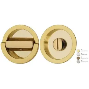 Prezzo Conveniente Maniglia incasso REGUITTI modello 519 per serramento con nottolino wc in ottone lucido verniciato