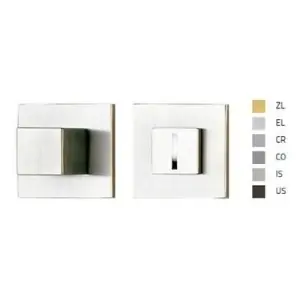 Chiavistello OLIVARI modello CUBO per porta interna con nottolino wc basso in ottone superantracite satinato Offerta Del Giorno
