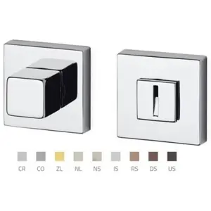 Professionale Chiavistello OLIVARI modello CUBO per porta interna con nottolino wc in ottone superantracite satinato