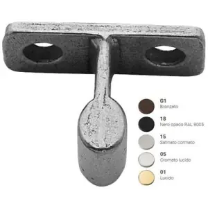 Incontro vite REGUITTI pinza fermaporte modello 604NZ per porta interna in ottone laccato nero RAL9005 Compra Online