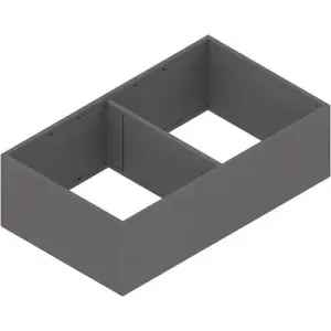 Consegna Rapida Telaio BLUM modello AMBIA-LINE per Legrabox cassettone, acciaio, da LN 400 mm, larghezza 218 mm, grigio orione opaco