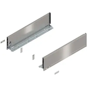 Spondina BLUM modello 770 legrabox, altezza K (128,5 mm), LN 500 mm, destro+sinistro, inox spazzolato verniciato Più Venduto