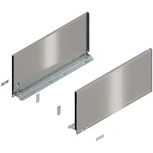 Spondina BLUM modello 770 legrabox, altezza F (241 mm), LN 500 mm, destro+sinistro, per legrabox pure inox spazzolato verniciato Nuova Collezione