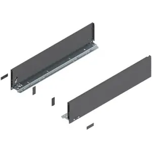 Spondina BLUM modello 770 legrabox, altezza K (128,5 mm), LN 600 mm, destro+sinistro, grigio orione opaco Prezzo Ridotto