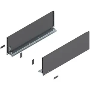 Acquista Ora Spondina BLUM modello 770 legrabox, altezza C (177 mm), LN 550 mm, destro+sinistro, per legrabox pure grigio orione opaco