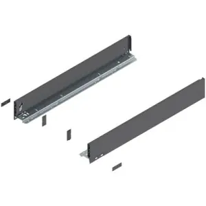Direttamente Dal Produttore Spondina BLUM modello 770 legrabox, altezza M (90,5 mm), LN 650 mm, destro+sinistro, grigio orione opaco