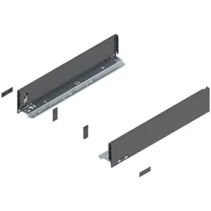 Prezzo Di Fabbrica Spondina BLUM modello 770 legrabox, altezza M (90,5 mm), LN 450 mm, destro+sinistro, grigio orione opaco