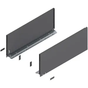 Occasione Spondina BLUM modello 770 legrabox, altezza F (241 mm), LN 600 mm, destro+sinistro, per legrabox pure grigio orione opaco
